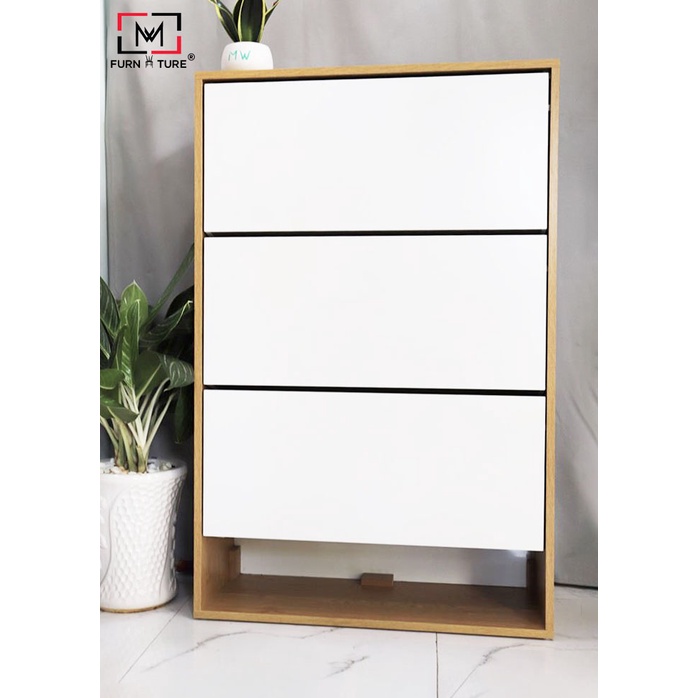 Tủ giày thông minh 3 tầng nhiều màu thương hiệu MW FURNITURE - Nội thất căn hộ