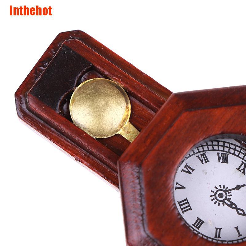 Đồng Hồ Gỗ Cổ Điển Tỉ Lệ 1 / 12 Dành Cho Búp Bê