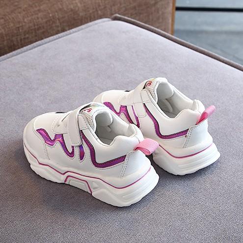 Giày thể thao da PU đế mềm phong cách Hàn Quốc cho bé