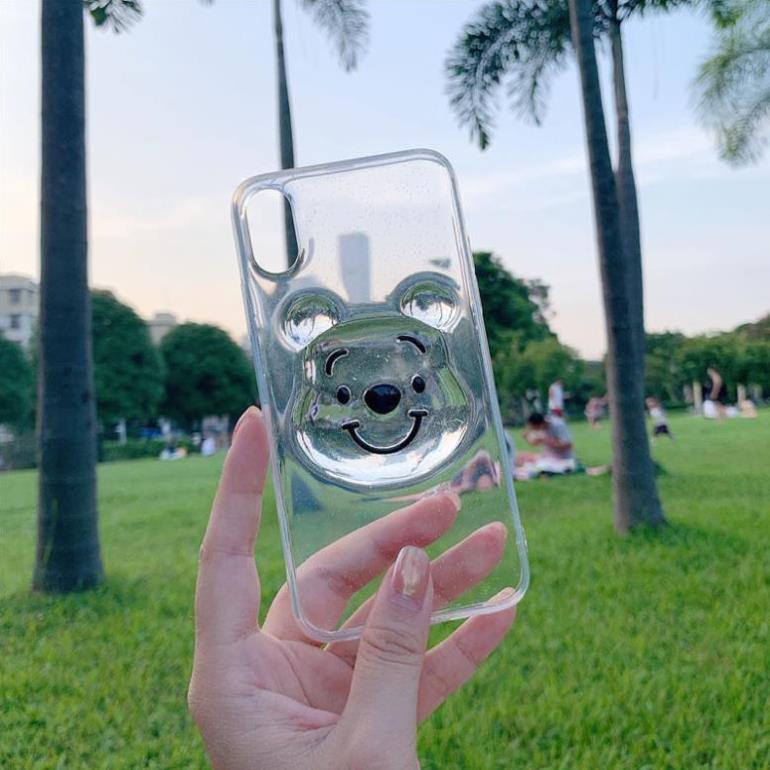 Ốp lưng iphone trong suốt phát sáng hình gấu Pooh 3d cho Iphone 12 Pro Max 12 12pro 11 Pro Max 7 8 Plus XS Max SE 2020