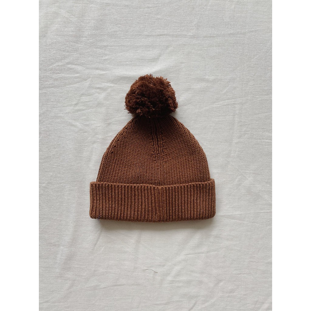 Pom Pom Hat (Mũ Len Quả Bông 2y+)