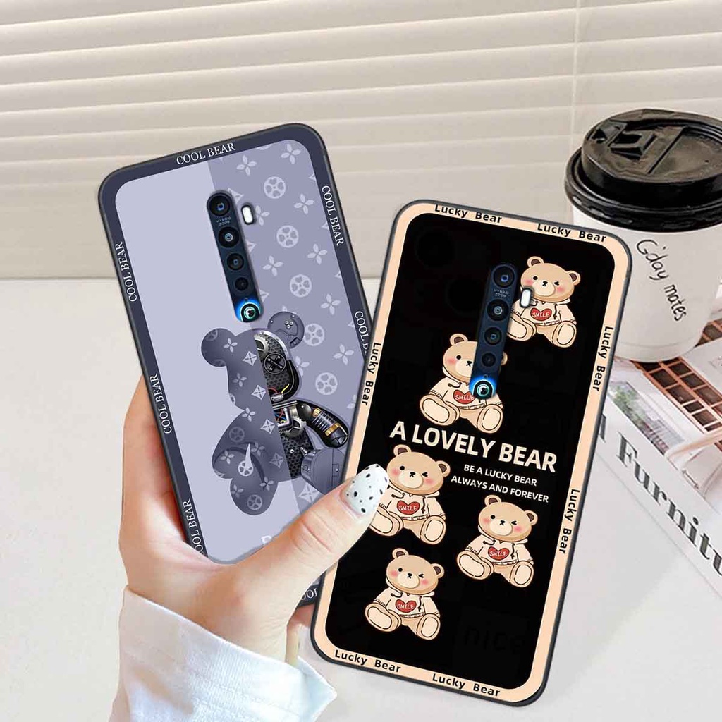 Ốp Oppo Reno 2f / Reno2 F bear brick, gấu đáng yêu, dễ thương