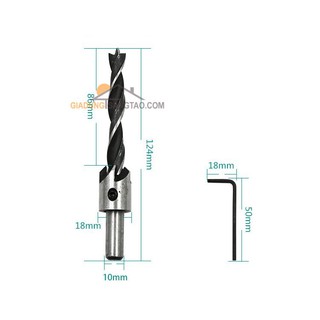 Bộ 7 mũi khoan gỗ doa lỗ vít