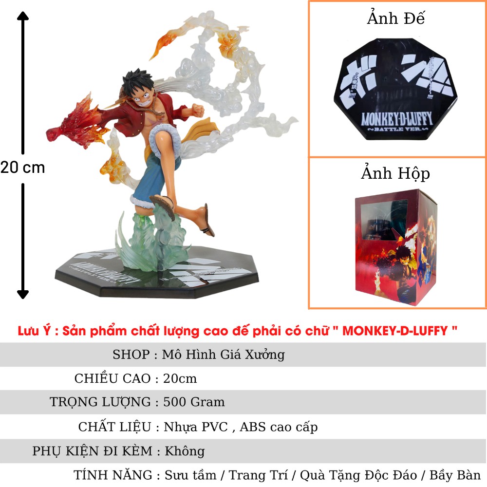 Mô hình One Piece Luffy gear 2 haki figure F.zero hàng cao cấp đế có chữ tên nhân vật luffy cao 20cm hiệu ứng đặc biệt