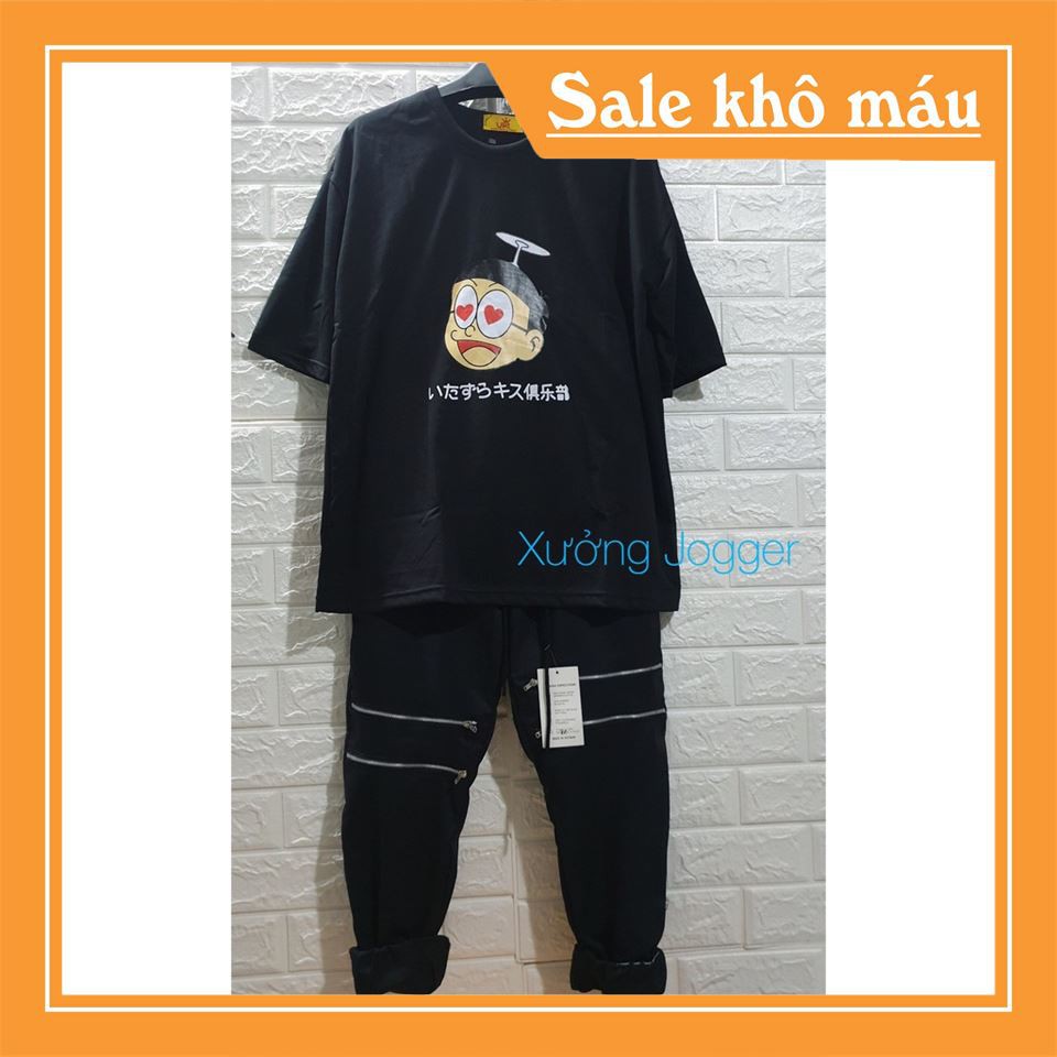 Set Quần Áo Trắng Đen Nobita Hàng Đẹp