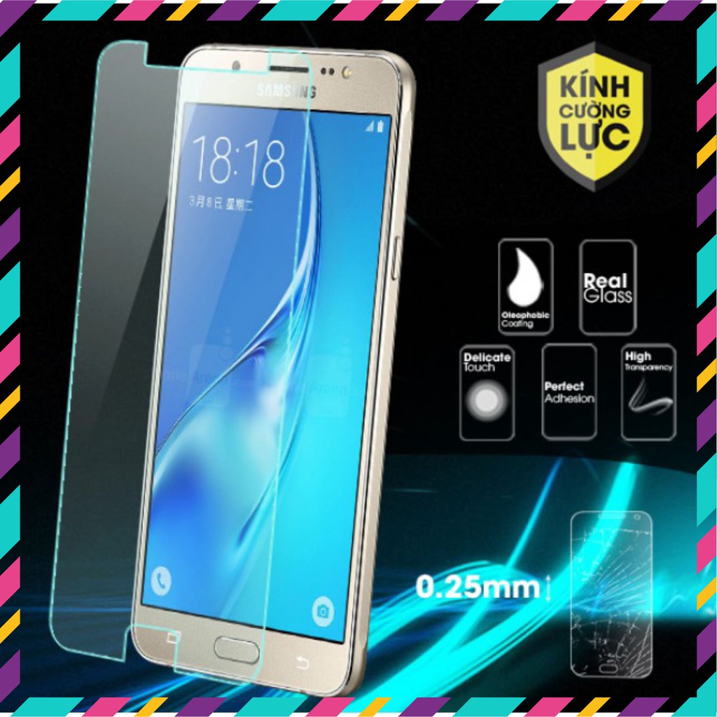 Kính Cường Lực Trong Suốt- 2.5D Samsung J2prime-J3pro-J5(2015)-J5(2016)-J5prime-J7(2015)-J7(2016)-J7prime-J7pro-J7plus.