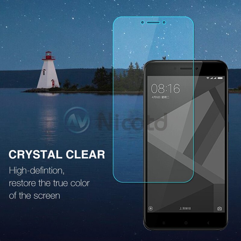 Nicotd 2.5D 9H Premium Tempered Glass For Xiaomi Redmi 4X Screen Protector Toughened protective film For Xiaomi Redmi 4X 5.0"