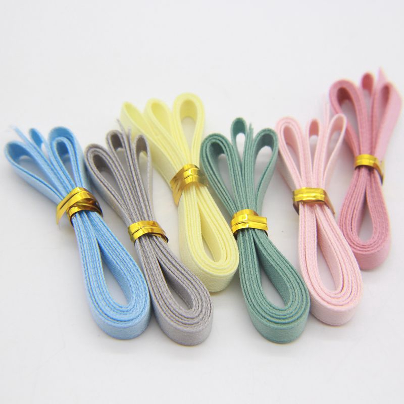 Cuộn Dây Ruy Băng Cotton Mờ 6Mm Dài 5 Yards Dùng Làm Kẹp Tóc Handmade DIY