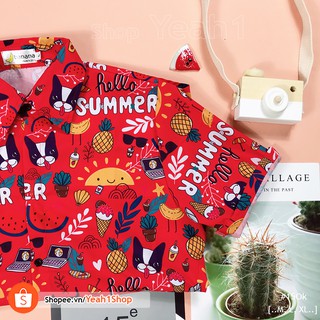 [Yeah1Shop]- Áo sơ mi hoạt hình chó Summer (M, L, XL) (SMHH)