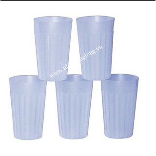set 10 Cốc ( ly ) nhựa trắng uống bia, uống nước mía, siêu tiện lợi
