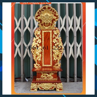 Bài vị thờ - Long vị thờ - Linh vị thờ gia tiên gỗ gõ cao 61cm