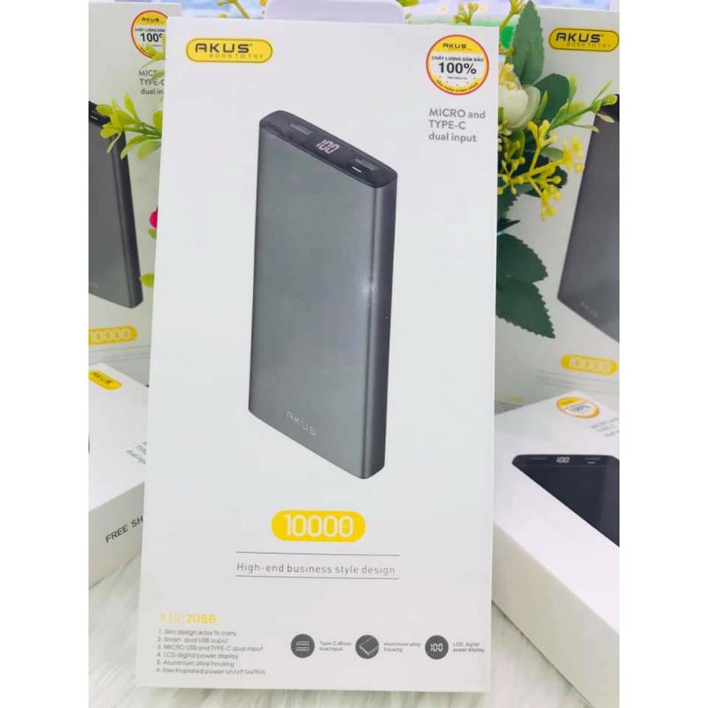 Sạc dự phòng Akus 10000mAh A10
