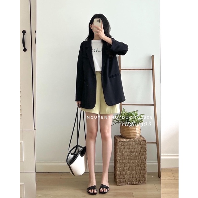 [HÀNG SẴN]ÁO BLAZER 1 LỚP CÓ CẦU VAI style ULZZANG THANH LỊCH