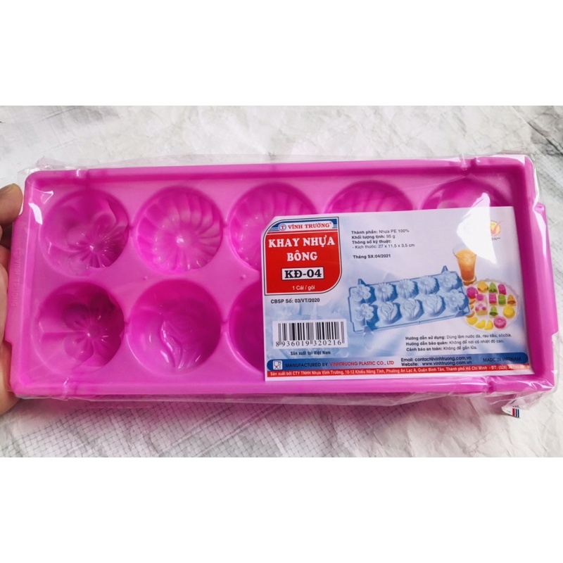 Khay BÔNG HOA làm đá, Đổ rau câu Vĩnh trường