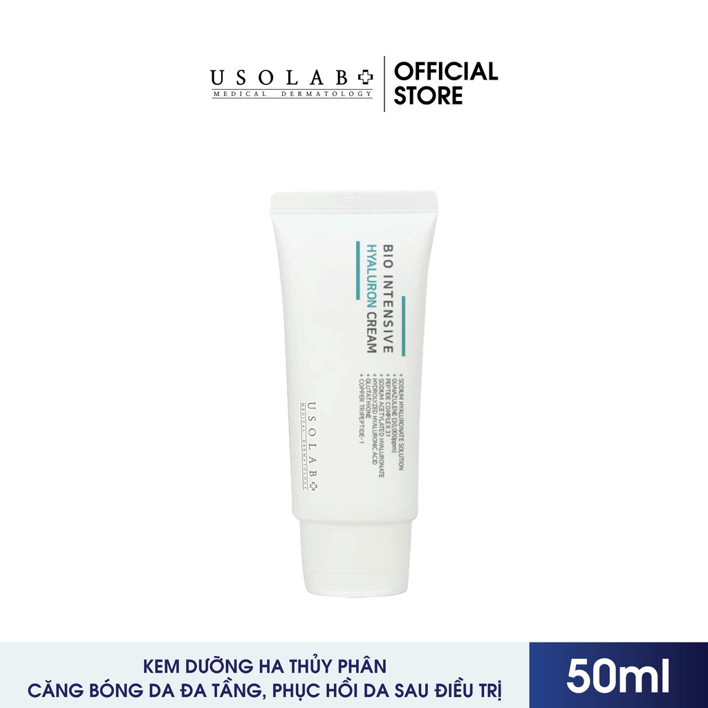 Kem dưỡng căng bóng, cấp nước, sáng da Usolab BIO MOISTURIZING HYALURON CREAM 50ml