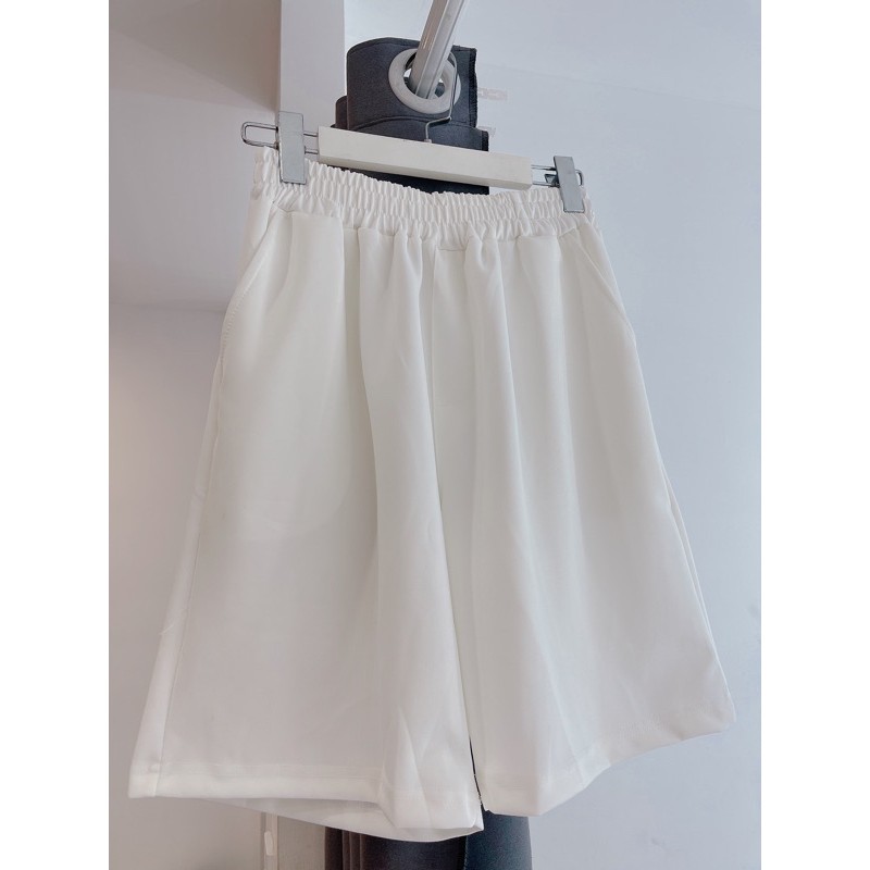 Quần short thun trắng trơn