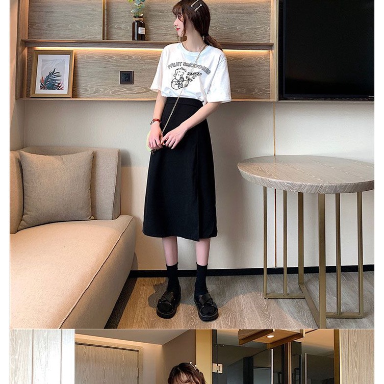 Chân váy nữ, chân váy xẻ tà nữ màu đen kéo khoá sau SKUCV-01 | BigBuy360 - bigbuy360.vn