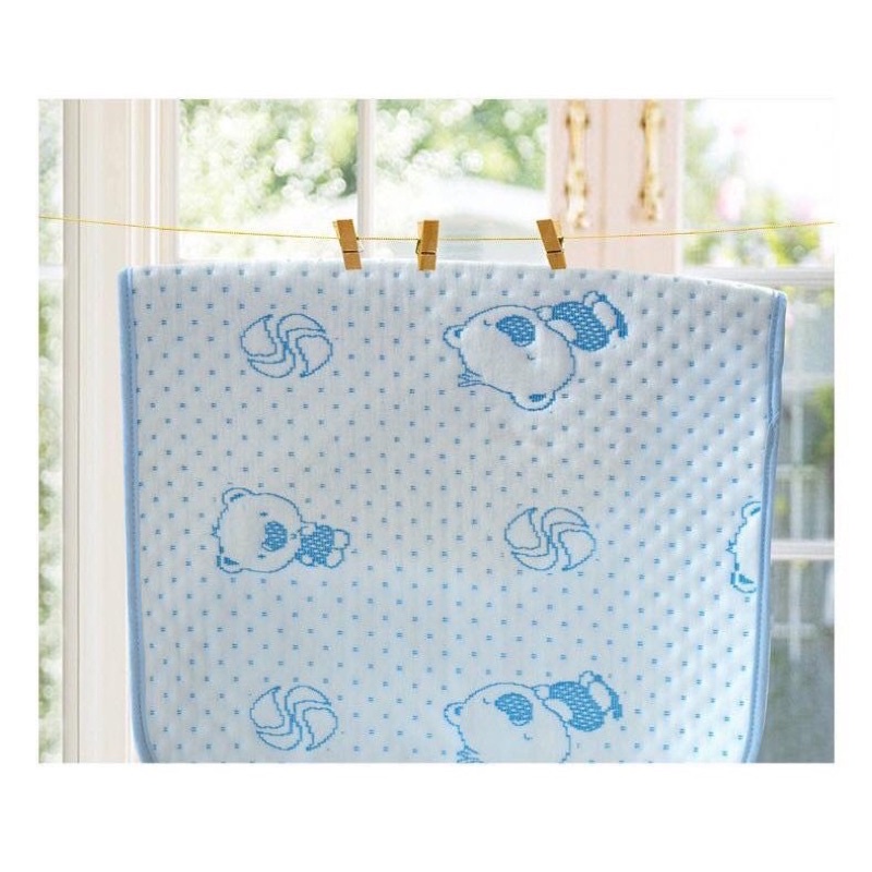 Tấm lót chống thấm vải xốp 4 lớp thay bỉm cho bé sơ sinh 30x30 cm [ babyboo]