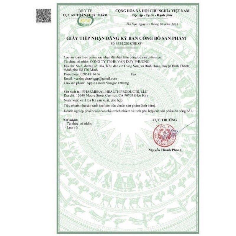 Viên dấm táo giảm cân Apple Cider Vinegar 1200mg-180 viên_ Hàng Mỹ chính hãng