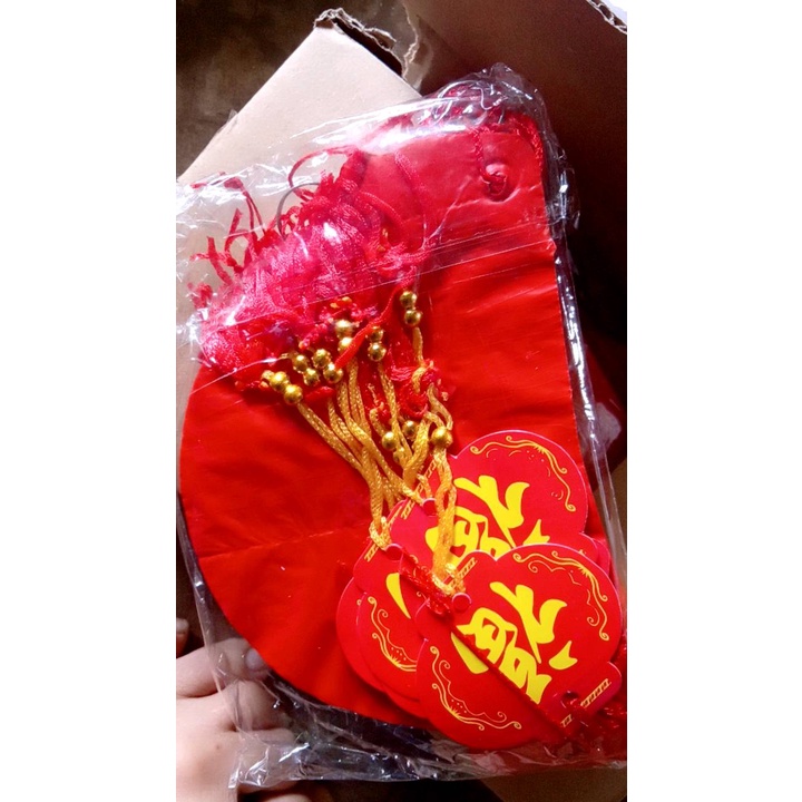 Đèn lồng trang trí nhà cửa Chữ Phúc 20cm - chất liệu nilon chống thấm nước