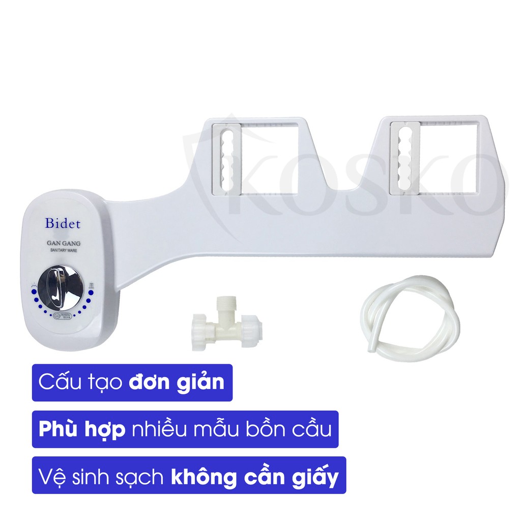 Vòi xịt vệ sinh thông minh Kosko mã Gangang - KG01 phù hợp nhiều loại bồn cầu