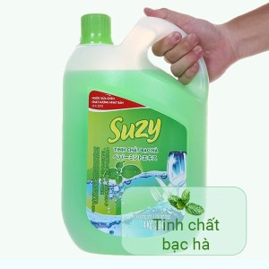 Nước rửa chén bát HỮU CƠ SUZY 4KG TINH CHẤT BẠC HÀ, chất lượng Nhật Bản | DISHI