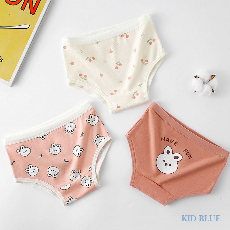 Quần Lót Cotton Lụa Nguyên Chất Kháng Khuẩn Họa Tiết Thỏ Đáng Yêu Cho Nữ