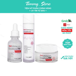 Set dưỡng trắng da (cream toner serum) 7 Day Whitening Program Glutathione 700 V-Cream thumbnail
