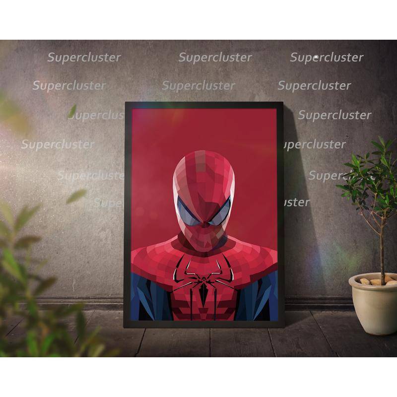 Tranh Vải Bạt Treo Tường In Hình Người Nhện Marvel Trang Trí Nhà Cửa