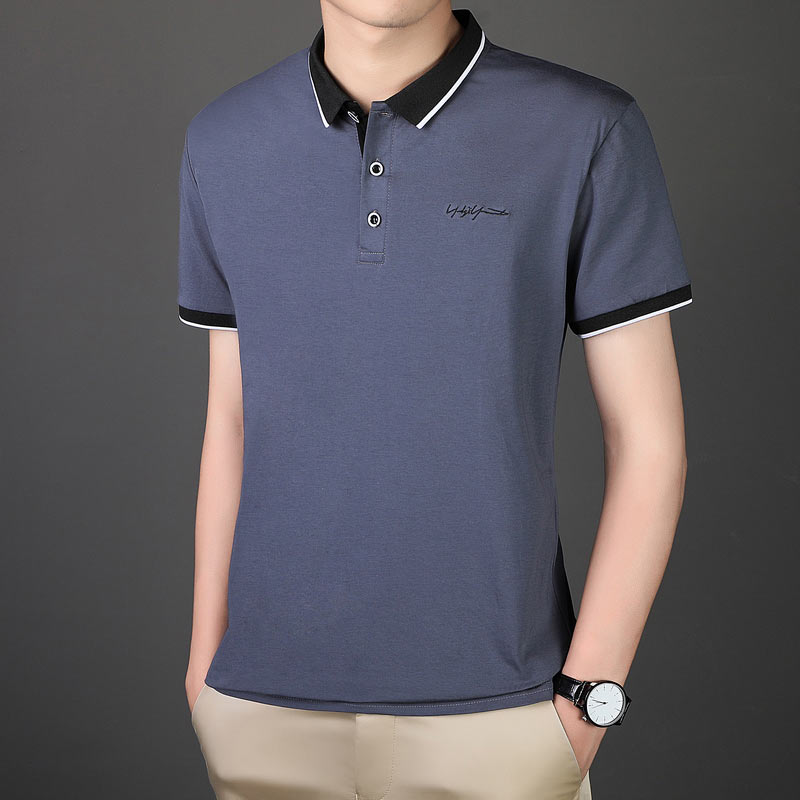 Áo Thun Polo Ngắn Tay 100% Cotton Thời Trang Cho Nam