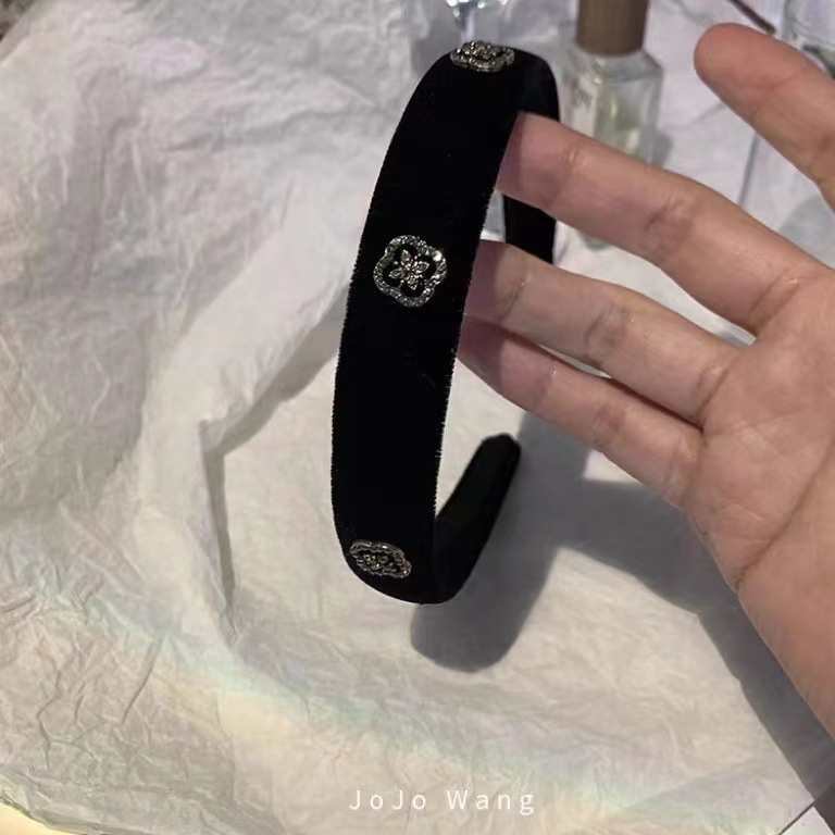 Băng Đô Cài Tóc Đính Đá Lấp Lánh Màu Sắc Đơn Giản Phong Cách Hàn Quốc Cho Nữ