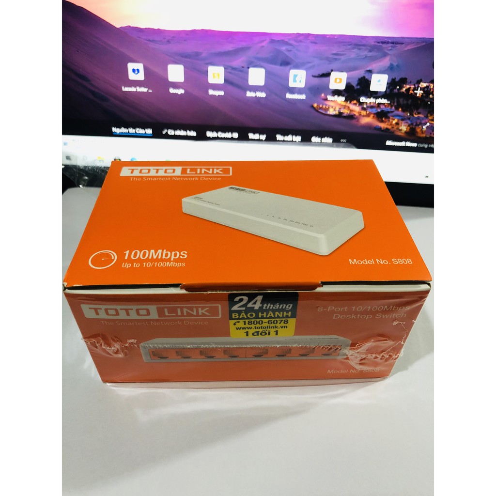 Bộ Chia Mạng 8 Cổng 10/100Mbps TOTOLINK S808