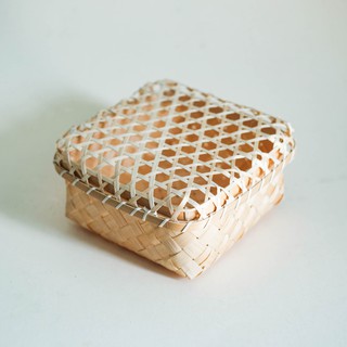 Hộp vuông đựng quà mây tre đan thủ công