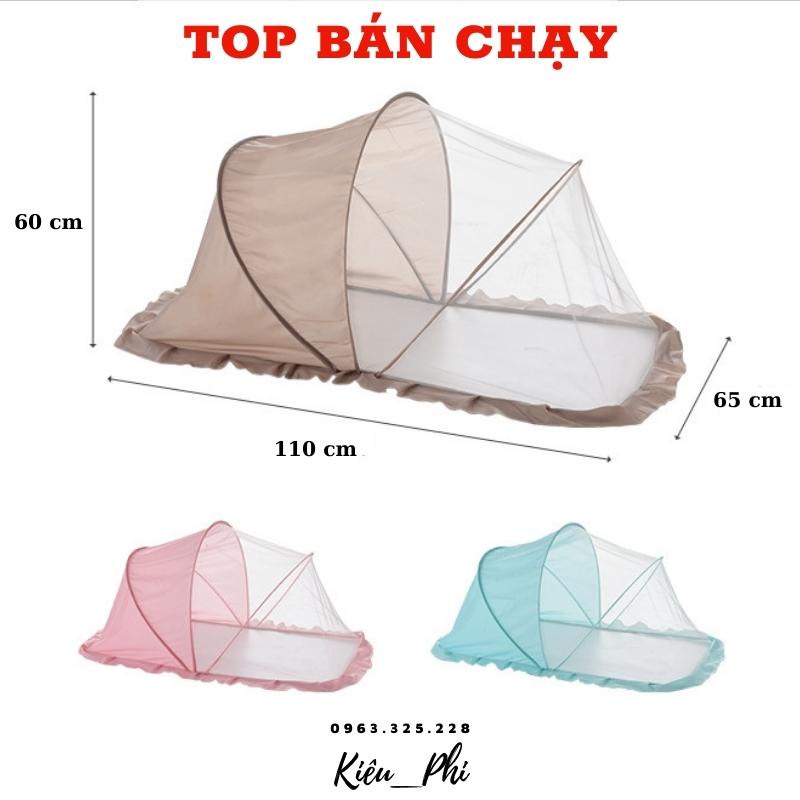 Màn mùng chụp tự bung cho em bé nhỏ, nhỡ, lớn, sơ sinh chống muỗi, con trùng tuyệt đối gấp gọn Kiều Phi