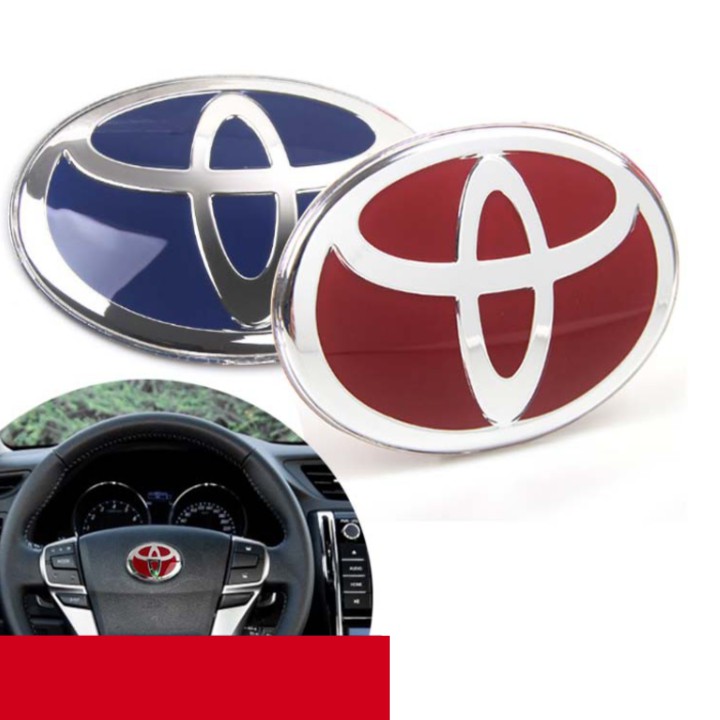 Logo biểu tượng gắn vô lăng xe ô tô Toyota LGVL-TO - Kích thước 68*48mm