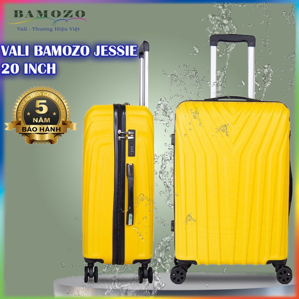 Vali Size 20 Inch Kéo Du Lịch Nhựa Cao Cấp Giá Rẻ Bền Đẹp Va Li Kéo Chống Va Đập Trầy Xước Bảo Hành 5 Năm Bamozo Jessie