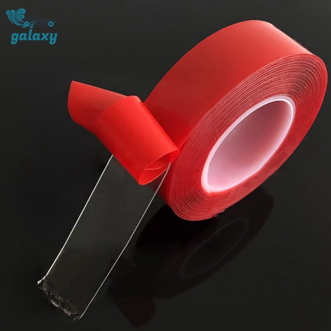 Cuộn keo dán 2 mặt silicone trong suốt 1CM*3M cho xe ô tô đa năng