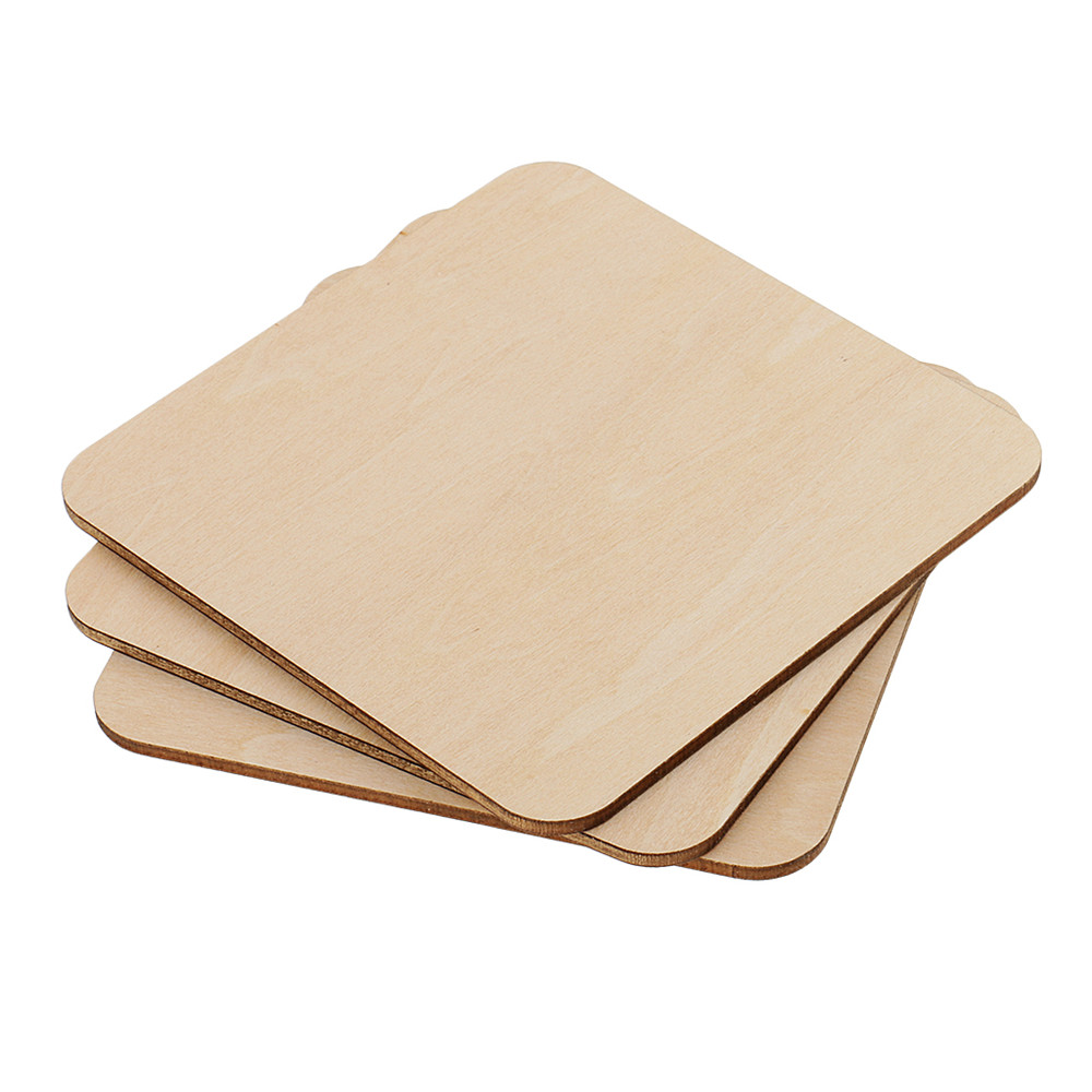 Set 10/ 50/ 100 miếng gỗ vuông tự trang trí tiện lợi