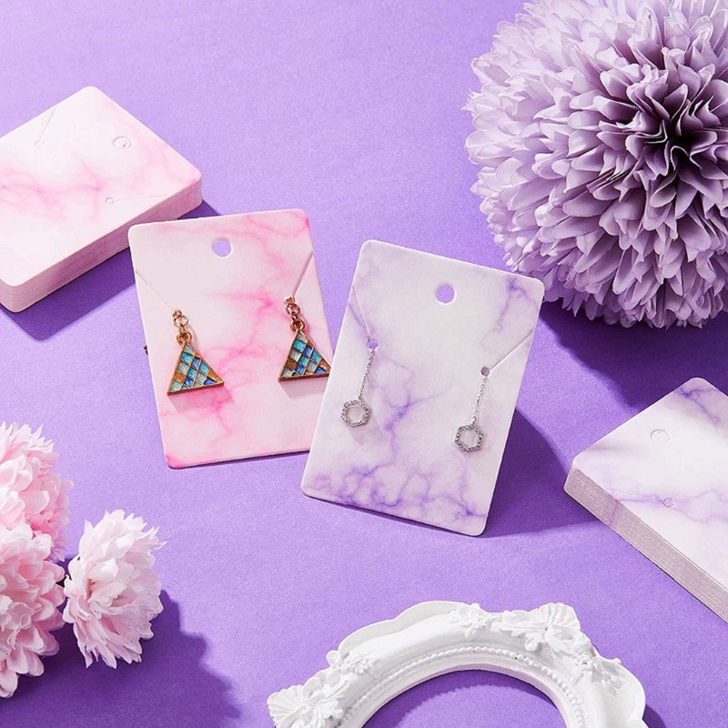 Thẻ Giấy Họa Tiết Vân Đá Cẩm Thạch Dùng Trưng Bày Trang Sức DIY