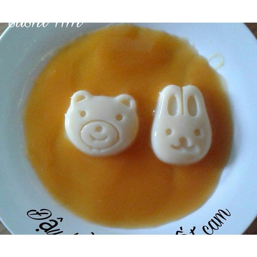 Set 6 khuôn làm cơm, bánh ăn dặm cho bé hình Gấu, thỏ, cá, ô tô, trái tim, ngôi sao