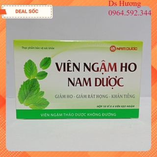 Viên ngậm ho nam dược - giảm ho, giảm rát họng, khàn tiếng - viên ngậm thảo dược không đường - hộp 40 viên