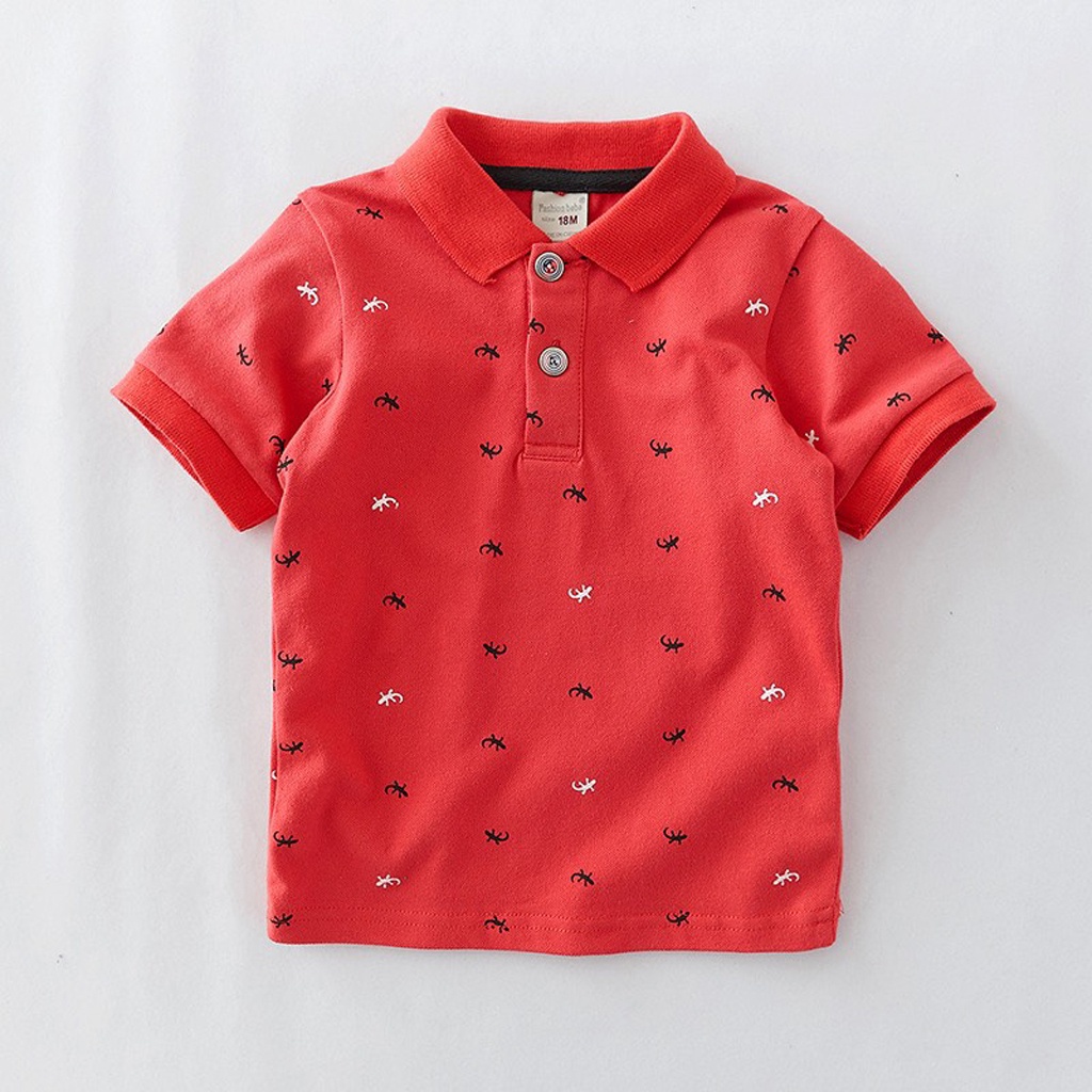 Áo Polo In Thạch Thùng Cho Bé, Áo Cộc Tay Có Cổ Bé Trai Họa Tiết Cực Xinh Từ 10-27kg - ROSY KIDS
