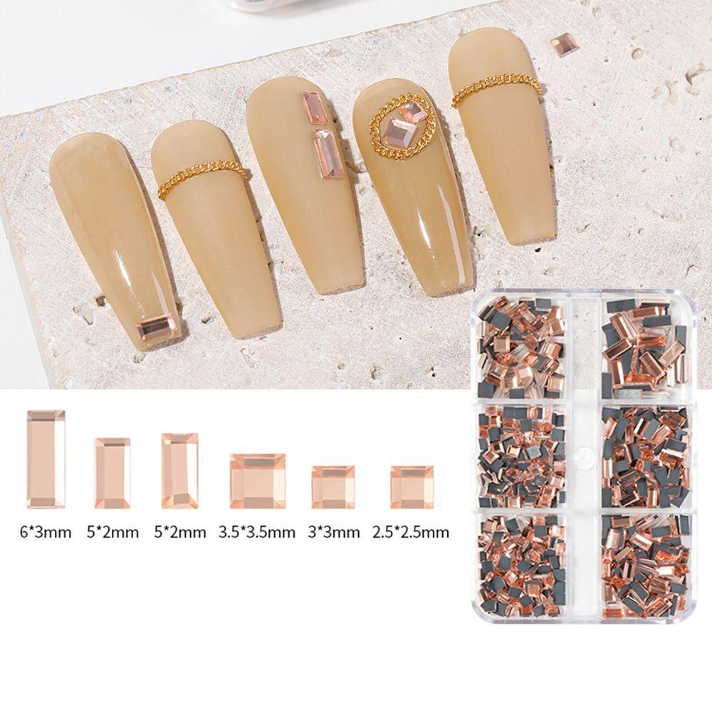 OCEANMAP Hạt Charm 3D Lấp Lánh Nhiều Hình Dạng Đính Móng Nghệ Thuật