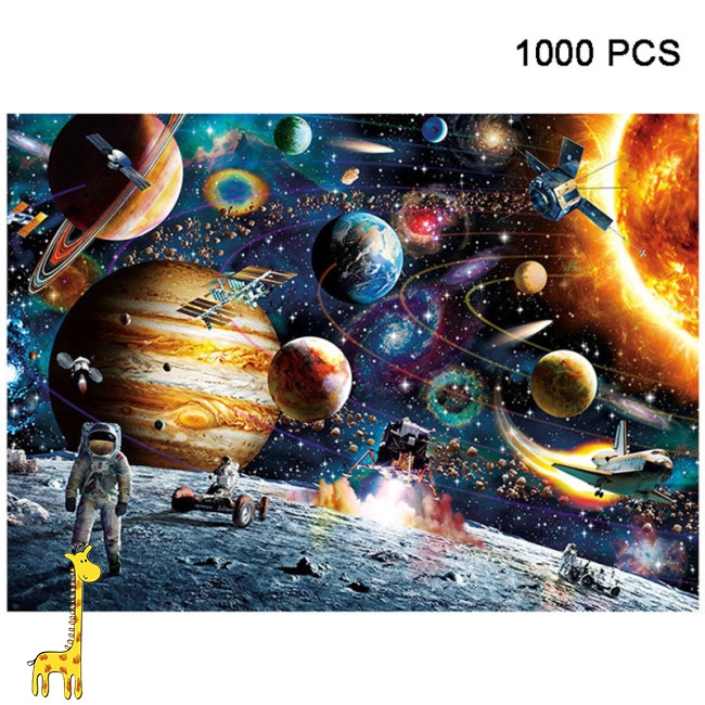 Bộ đồ chơi xếp hình 1000 mảnh hình các hành tinh sáng tạo