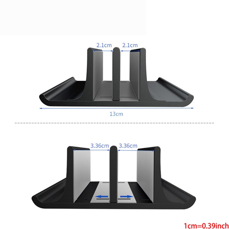 SHAS Dual Slot Aluminum Vertical Laptop Stand - Laptop Holder Compatible for Notebook | BigBuy360 - bigbuy360.vn