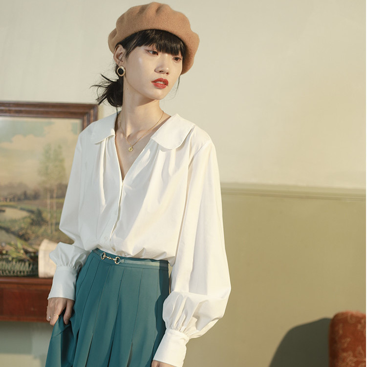 Áo Kiểu Cổ V Tay Phồng Size S-4Xl Thời Trang Nữ Tính