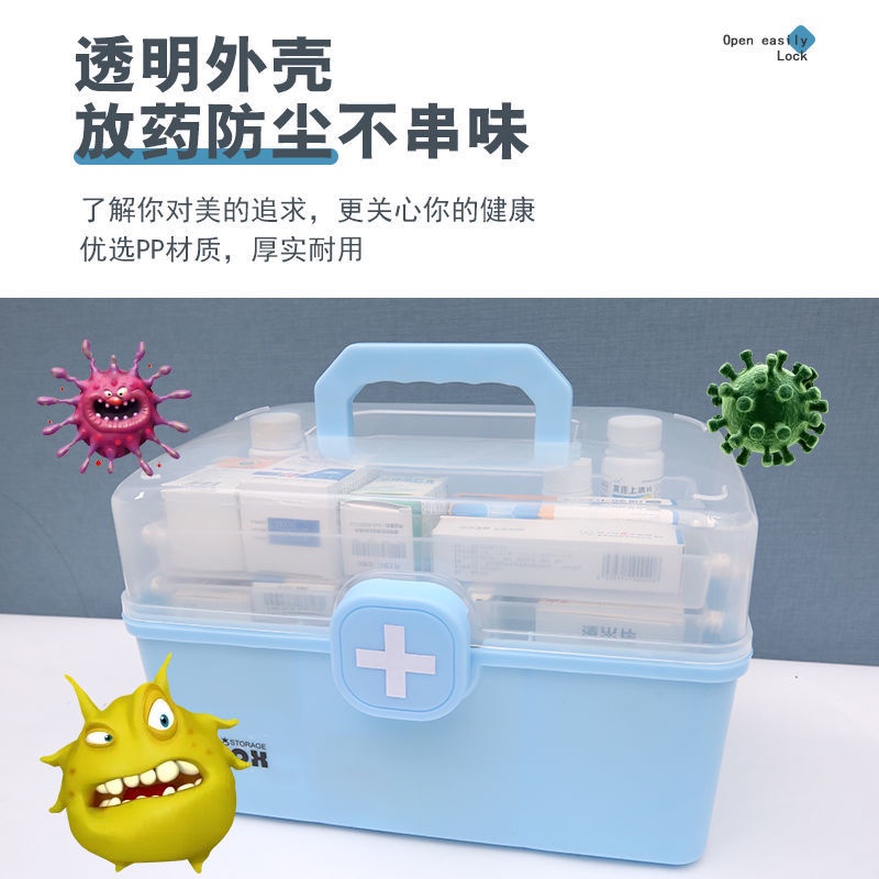 Hộp Đựng Thuốc Cỡ Lớn Nhiều Ngăn Tiện Dụng Cho Gia Đình