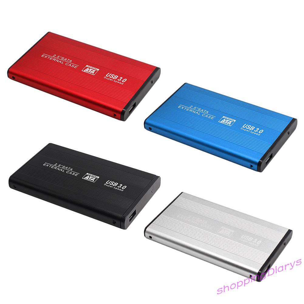 ✤Sh✤ 2.5 inch SATA to USB 2.0 Aluminum External Hard Drive HDD SSD Enclosure