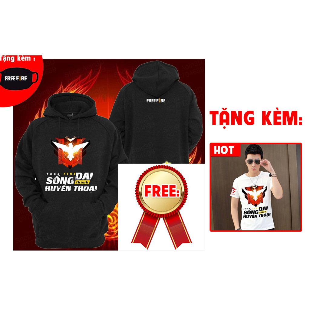 BÁN CHẠY - Mẫu áo Hoodie in hình Free Fire gá tốt