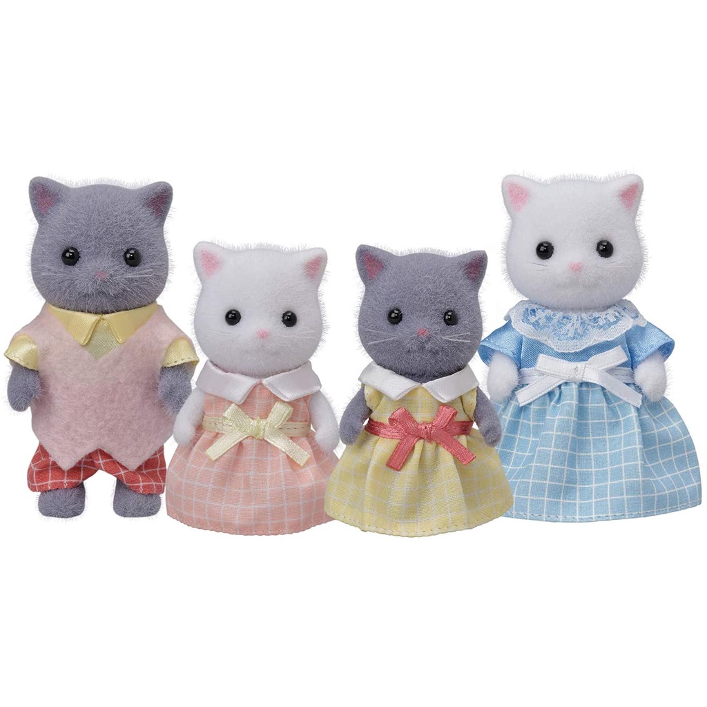 Sylvanian Families Calico Critters Gia Đình Mèo Ba Tư Persian Cat Family